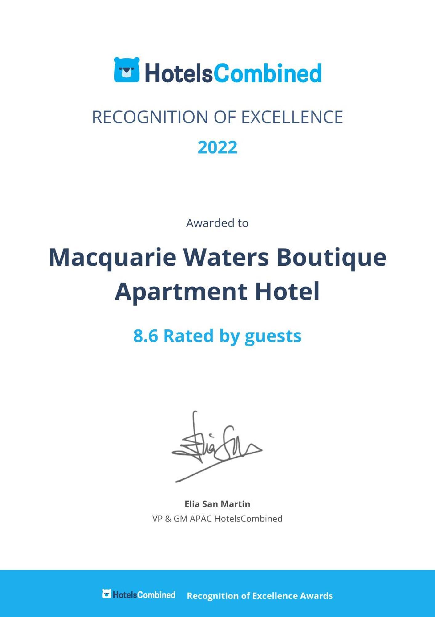 Macquarie Waters Boutique Apartment Hotel Порт-Маккуори Экстерьер фото